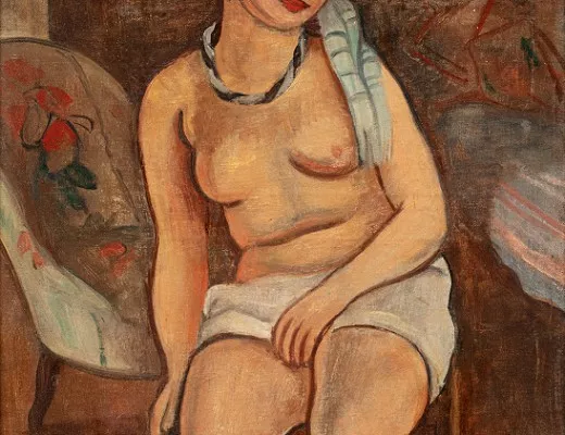 Jeune femme nue au turban